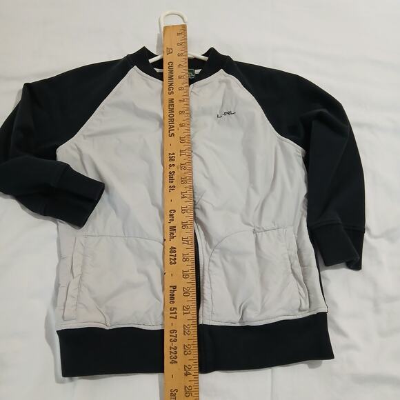L-RL Lauren Active Ralph Lauren Small Women's Jacket Cotton/Poly Blend Raglan - Picture 11 of 15